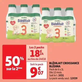 Auchan Blédilait croissance blédina offre