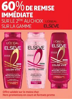 Auchan Sur la gamme l'oréal elseve offre