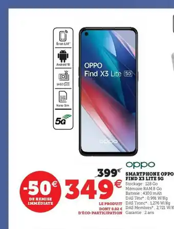 Hyper U Smartphone Oppo Find X3 Lite 5g offre