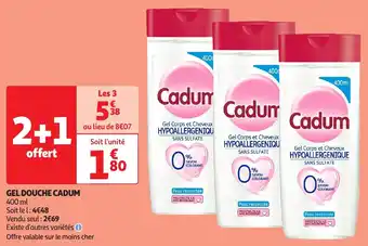 Auchan Gel douche cadum offre