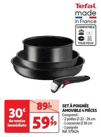 Auchan Set à poignée amovible 4 pièces offre