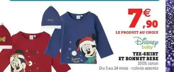 Hyper U Tee-shirt Et Bonnet Bébé offre