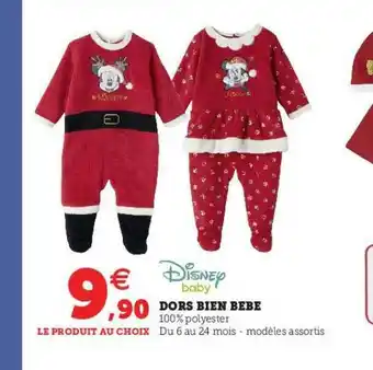 Hyper U Dors Bien Bébé Disney Baby offre