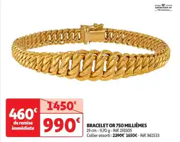 Auchan Bracelet or 750 millièmes offre