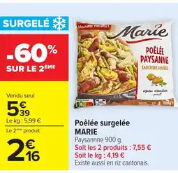 Carrefour MARIE Poêlée surgelée offre