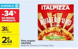 Carrefour ITALPIZZA Pizza surgelée offre