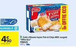 Carrefour FINDUS Colin d'Alaska façon Fish & Chips MSC surgelé offre