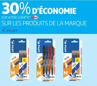 Auchan Sur les produits de la marque pilot offre