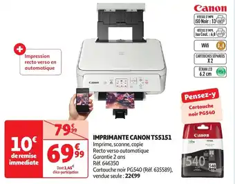 Auchan Imprimante canon TS5151 offre