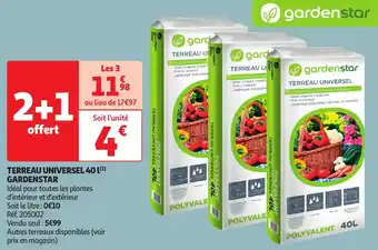 Auchan Terreau universel gardenstar offre