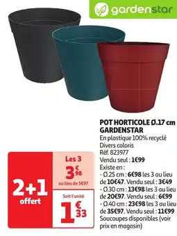 Auchan Pot horticole gardenstar offre