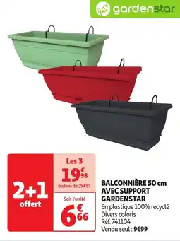 Auchan Balconnière avec support gardenstar offre