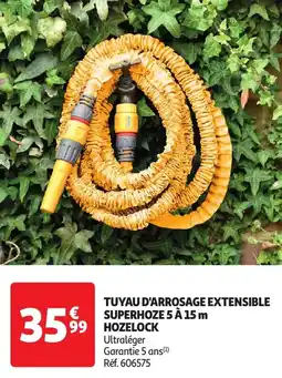 Auchan Tuyau d'arrosage extensible superhoze 5 à 15 m hozelock offre