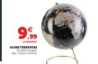 Hyper U Globe Terrestre offre