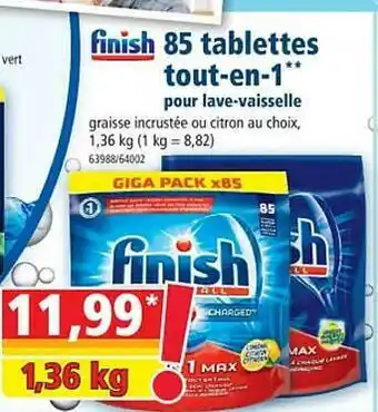 Norma 85 Tablettes Tout-en-1 Finish offre