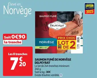 Auchan Saumon fumé de norvège delpeyrat offre