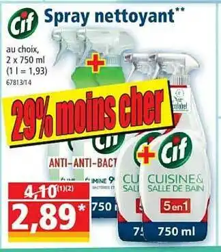 Norma Spray Nettoyant Cif offre