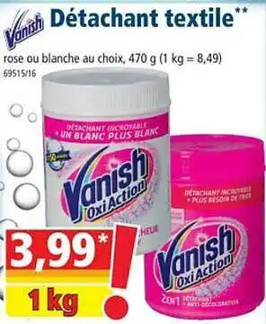 Norma Détachant Textile Vanish offre