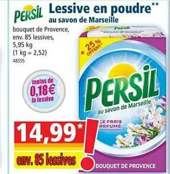 Norma Lessive En Poudre Au Savon De Marseille Persil offre