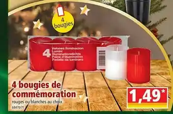 Norma 4 Bougies De Commémoration offre