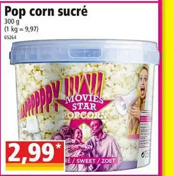 Norma Pop Corn Sucré offre