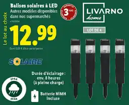 Lidl LIVARNO home Balises solaires à LED offre