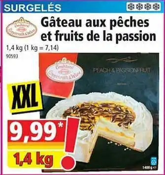 Norma Gâteau Aux Pêches Et Fruits De La Passion offre