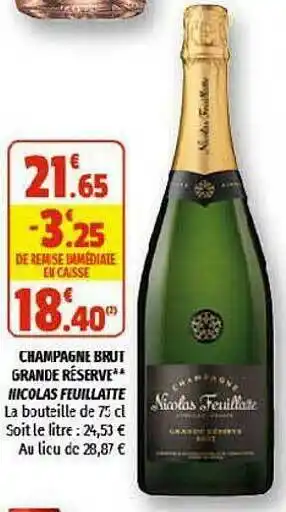 Champagne Brut Grande Réserve Nicolas Feuillatte