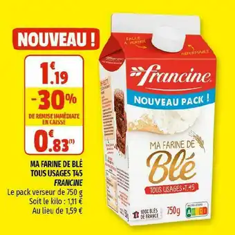 Coccinelle Supermarché Ma Farine De Blé Tous Usages T45 Francine offre