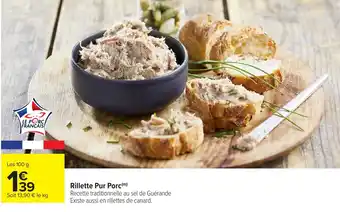 Carrefour Rillette Pur Porc offre