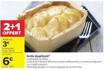 Carrefour Gratin dauphinois offre