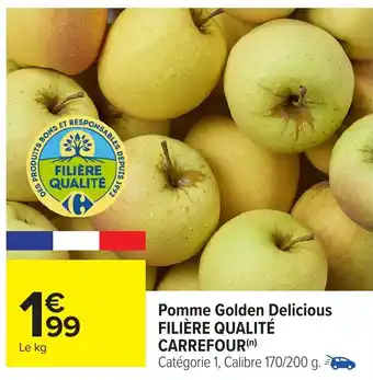 Carrefour Pomme golden delicious filière qualité carrefour offre