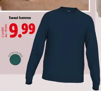 Lidl Sweat homme offre