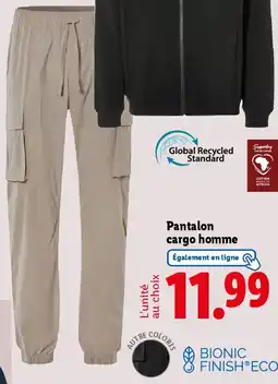 Lidl Pantalon cargo homme offre