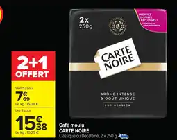 Carrefour CARTE NOIRE Café moulu offre