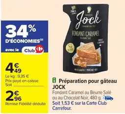 Carrefour JOCK Préparation pour gâteau offre