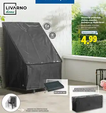 Lidl LIVARNO home Housse de protection chaises, coussins, barbecue ou bâche de sol offre