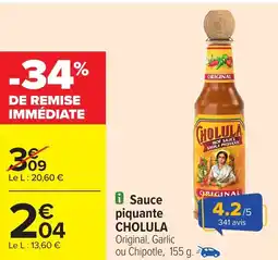 Carrefour CHOLULA Sauce piquante offre