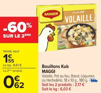 Carrefour MAGGI Bouillons Kub offre