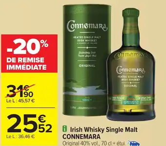 Carrefour CONNEMARA Irish Whisky Single Malt offre