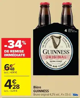 Carrefour GUINNESS Bière offre