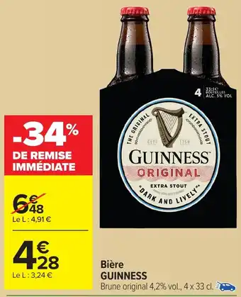 Carrefour GUINNESS Bière offre