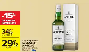 Carrefour LAPHROAIG  Islay Single Malt Scotch Whisky offre