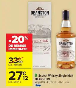 Carrefour DEANSTON Scotch Whisky Single Malt offre