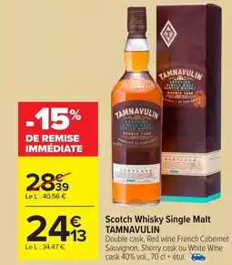 Carrefour TAMNAVULIN Scotch Whisky Single Malt offre