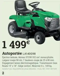 Espace emeraude Autoportée LA140G98 offre