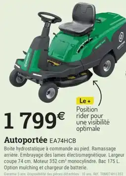 Espace emeraude Autoportée EA74HCB offre