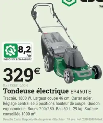 Espace emeraude Tondeuse électrique EP460TE offre