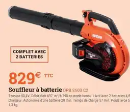 Espace emeraude Souffleur à batterie DPB 2600 C2 offre