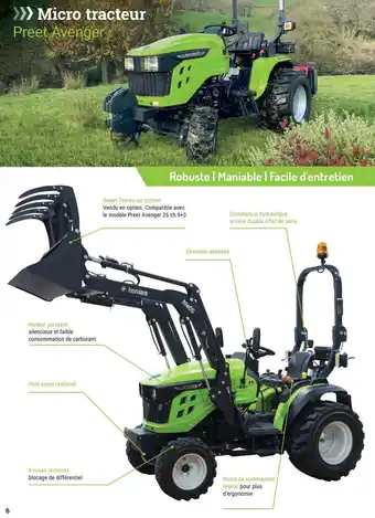 Espace emeraude Micro tracteur Preet Avenger offre